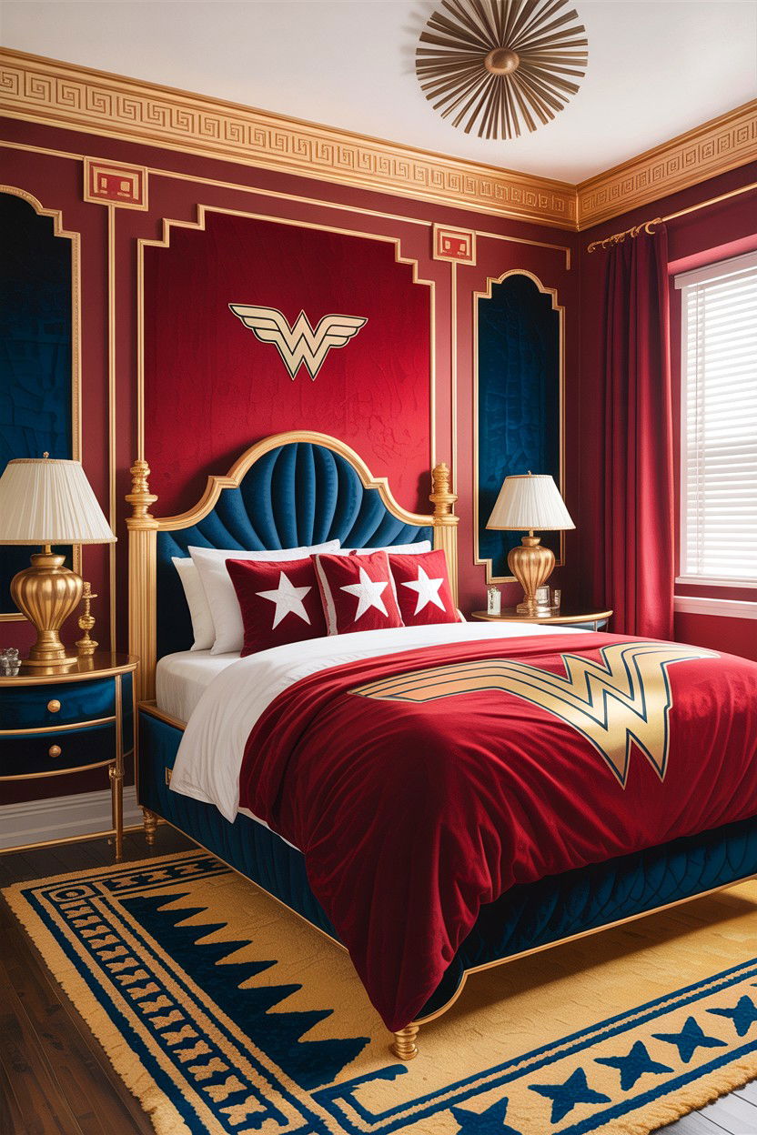 Wonder Woman Bedroom - 30 character home bedroom ideas