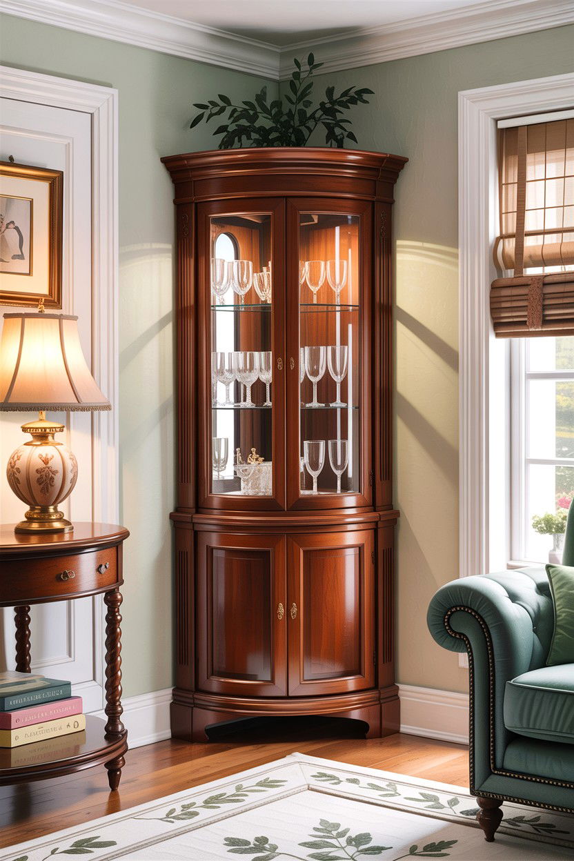 Wood And Glass Corner Cabinet - 30 living room glass furniture ideas