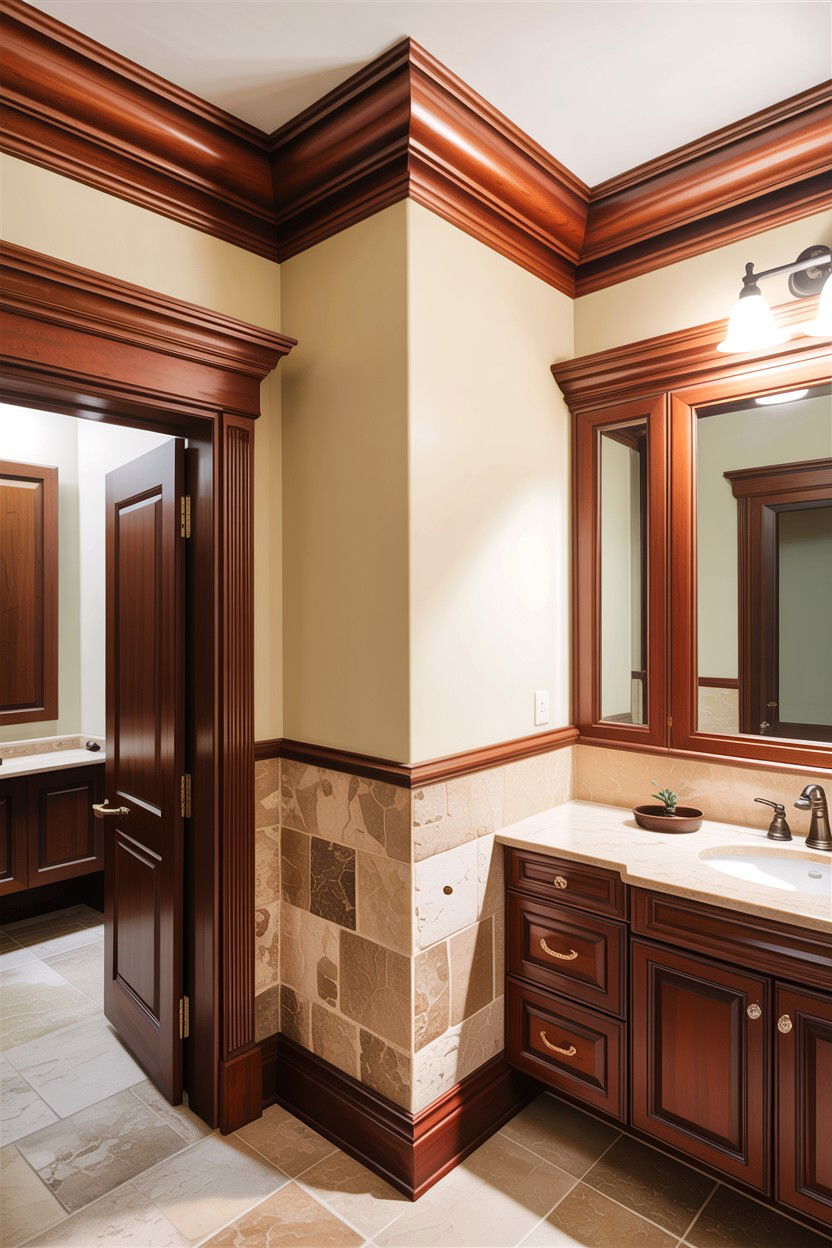 Wood Crown Molding Bathroom - 30 bathroom crown molding ideas