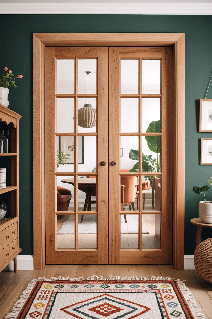Wood Frame Glass Door - 30 bedroom glass doors