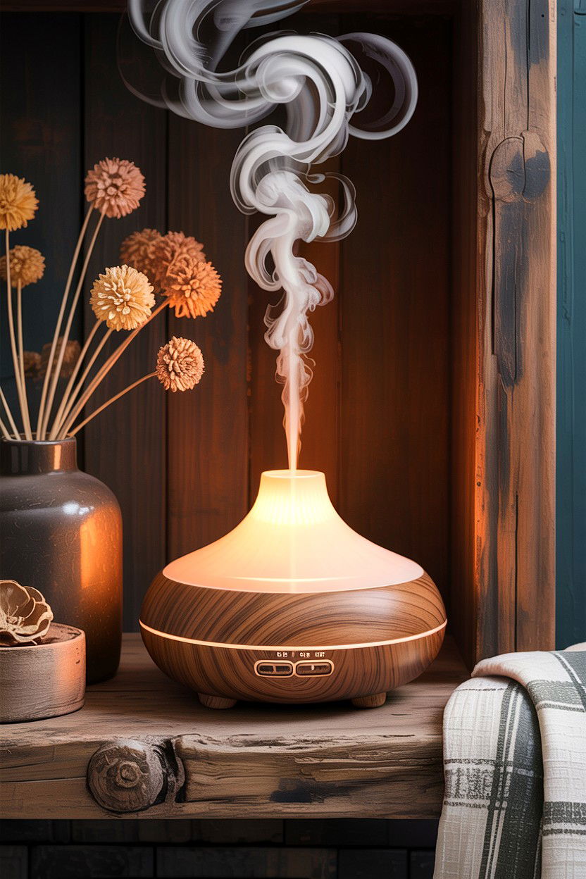 Wood Grain Ultrasonic Diffuser - 30 living room diffusers