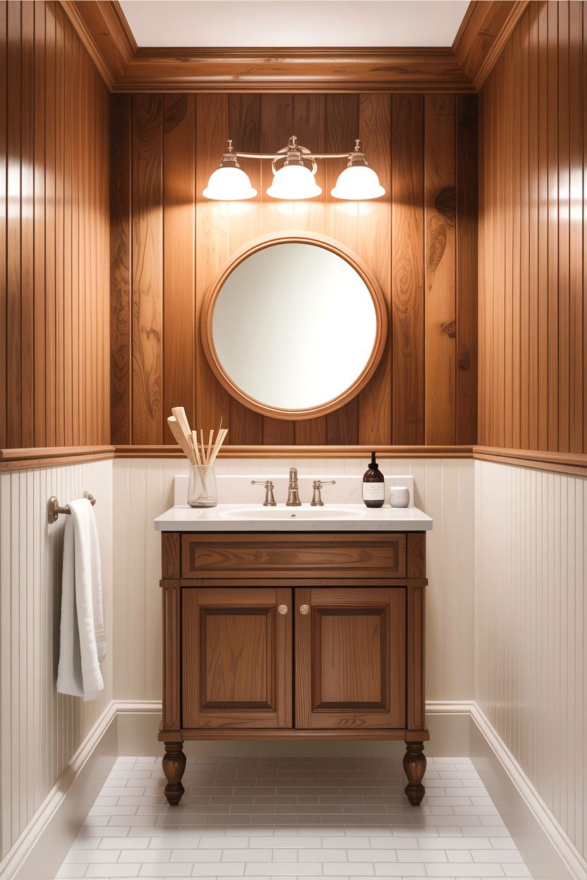 Wood Paneling Bathroom - 30 country bathroom ideas
