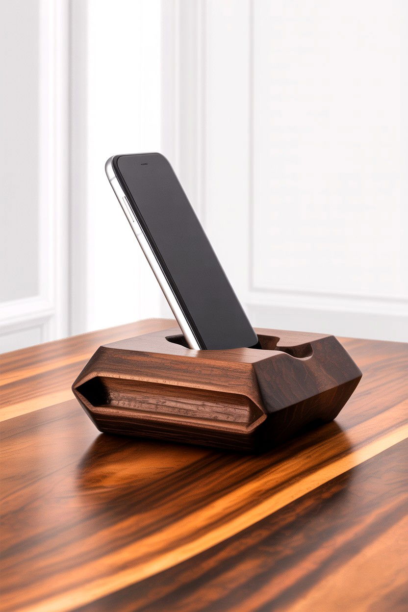 Wood Phone Dock - 30 bedroom phone chargers