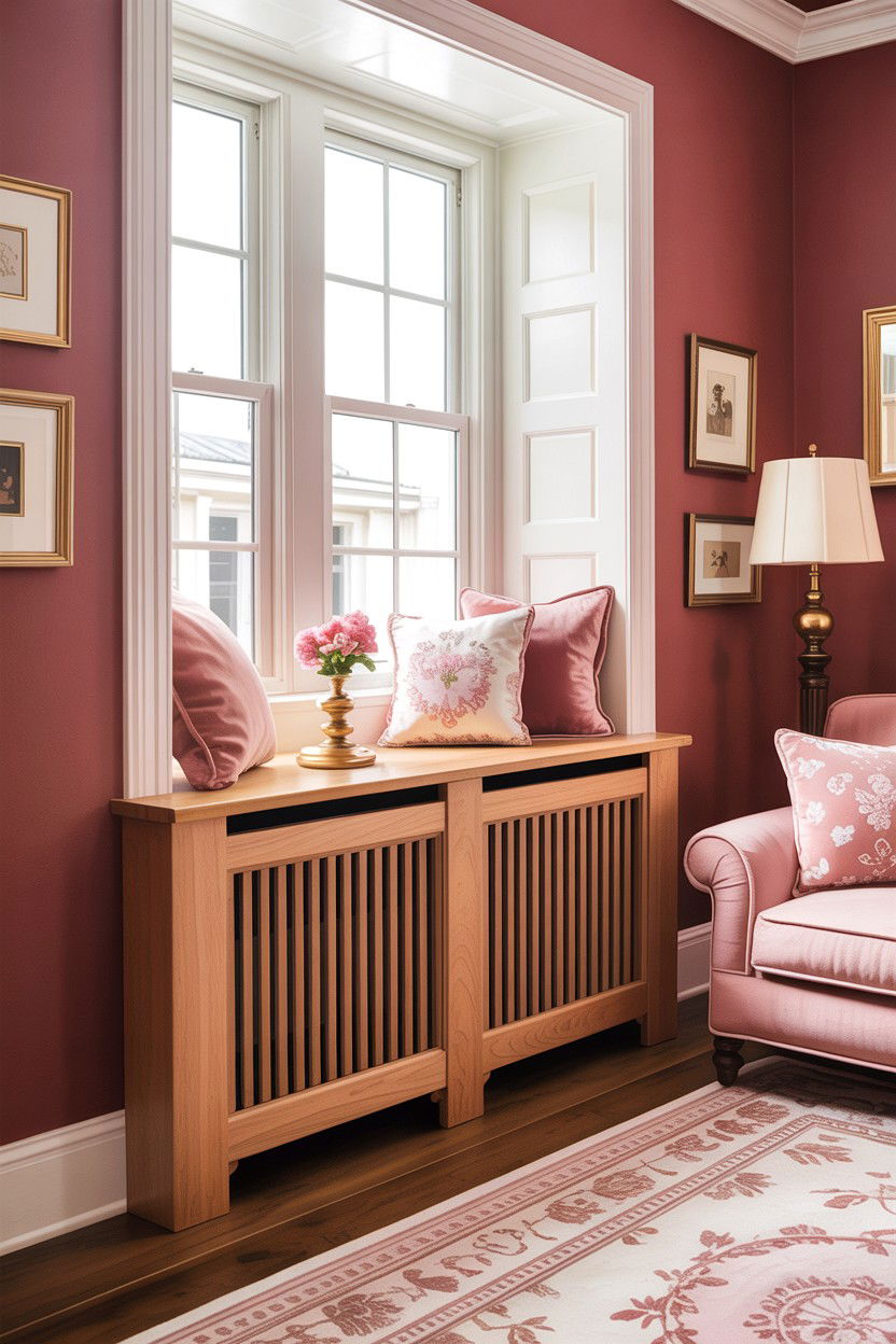 Wood Radiator Cover - 30 living room custom woodwork ideas