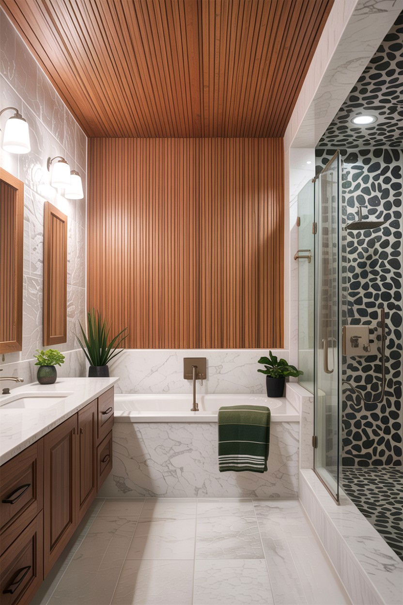 Wood Slats - 30 contemporary bathroom ideas