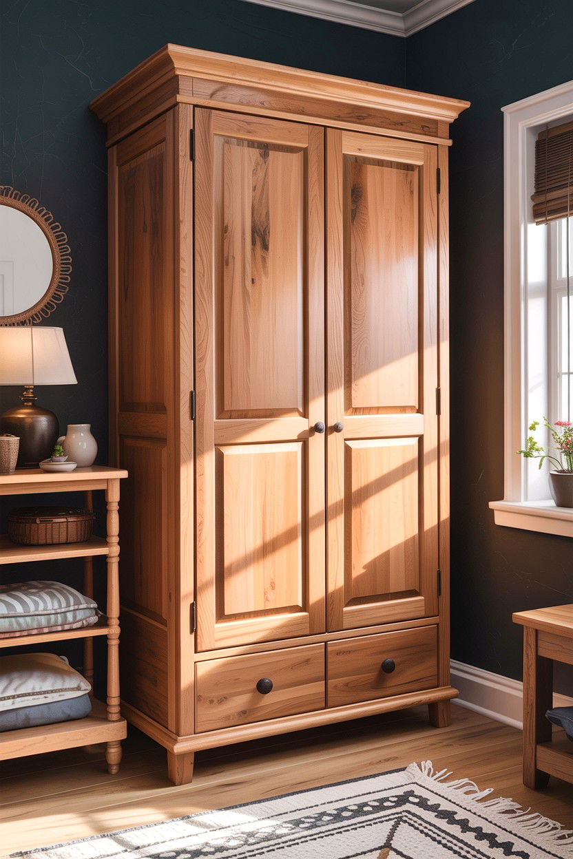 Wood Wardrobe - 30 bedroom wardrobes
