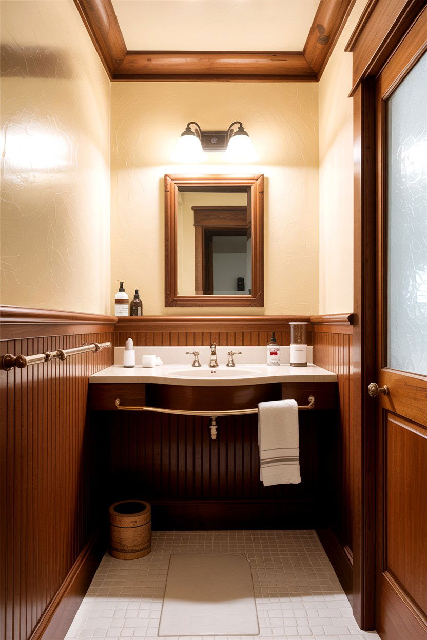 Wood wainscoting bathroom - 30 craftsman bathroom ideas