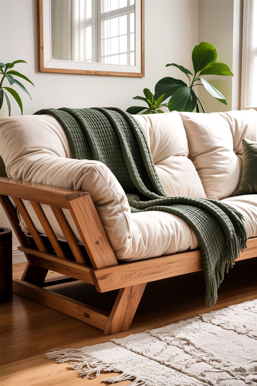 Wooden Futon Frame - 30 bedroom futon ideas