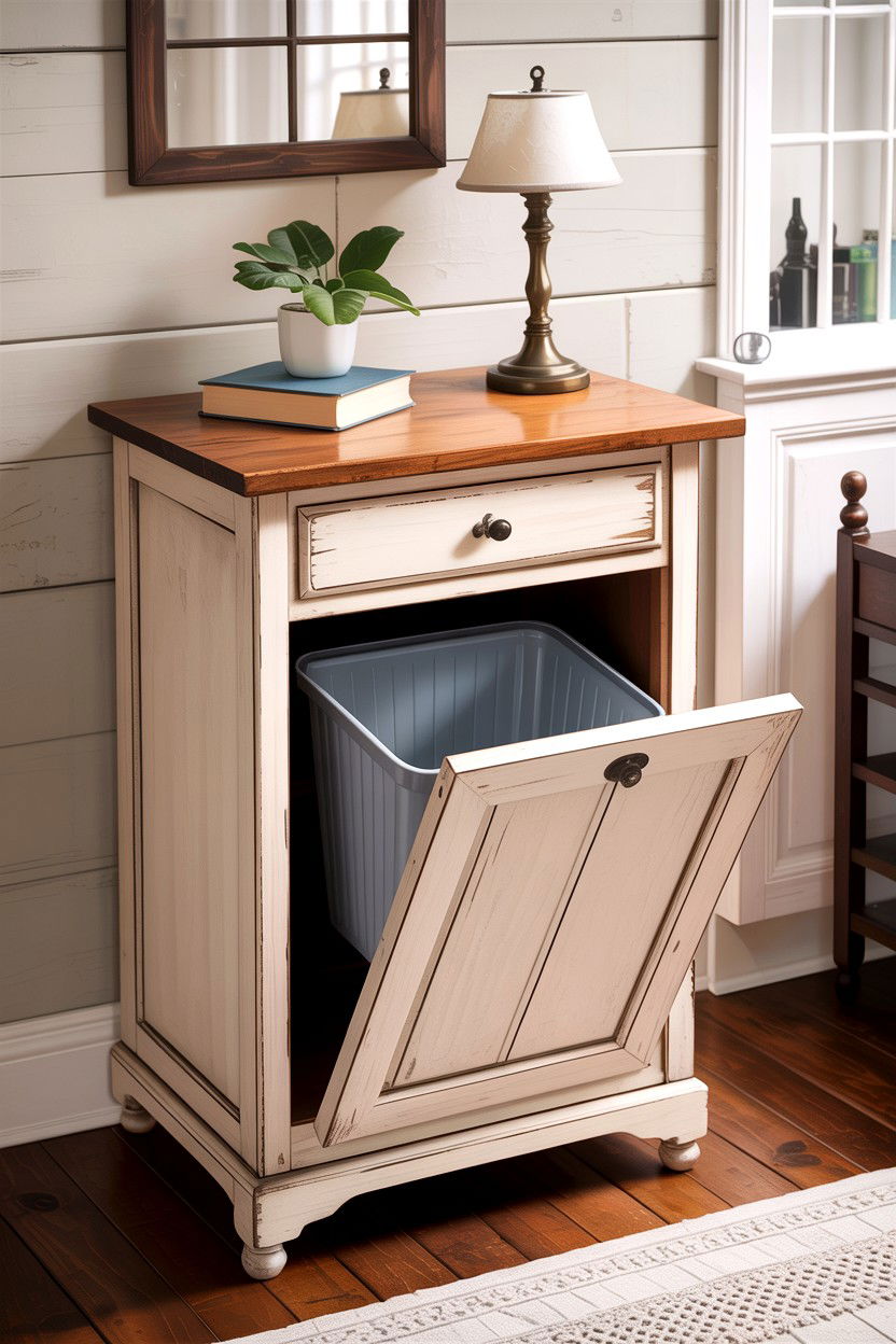 Wooden Tilt Out Cabinet - 30 bedroom laundry baskets