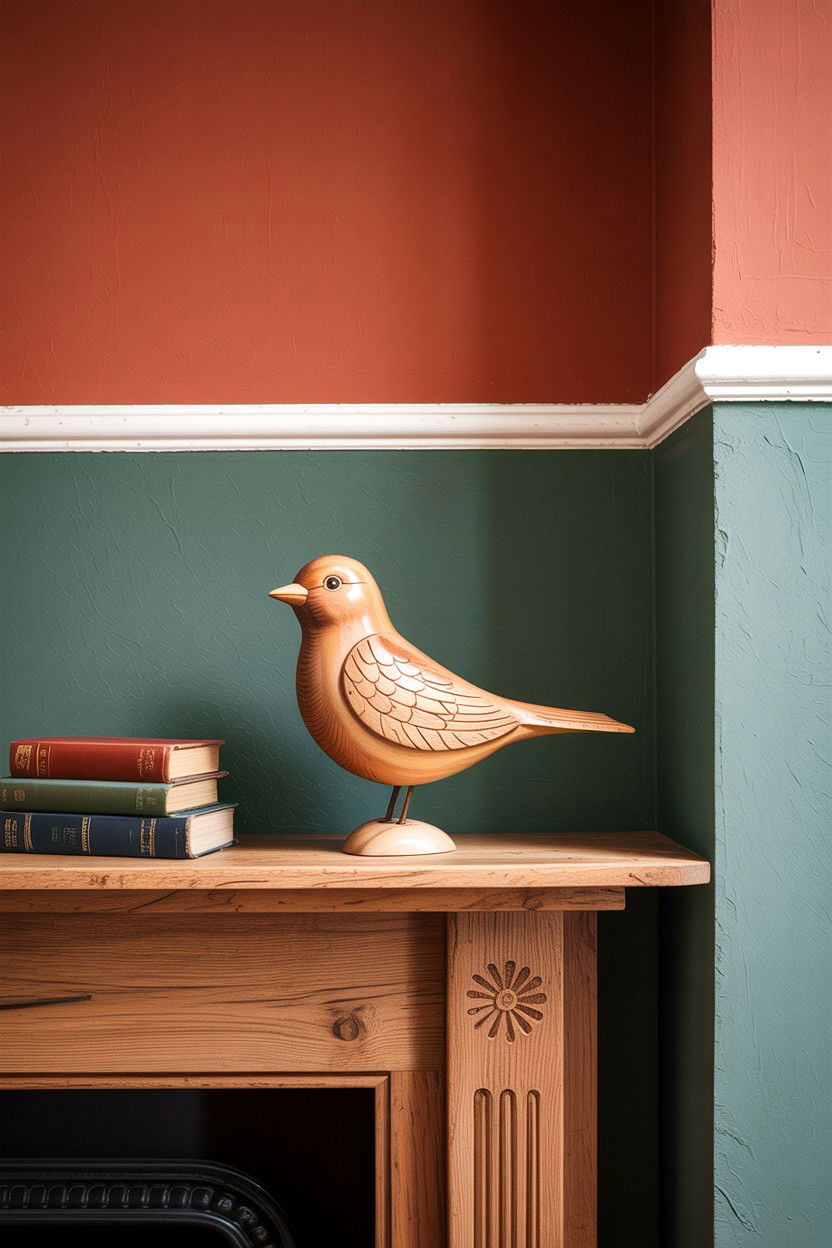 Wooden bird figurine - 30 living room figurines