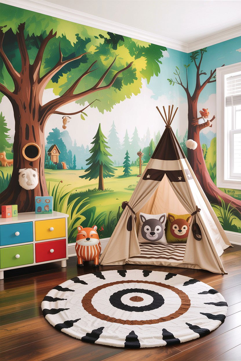 Woodland Theme Kids Bedroom - 30 forest bedroom ideas