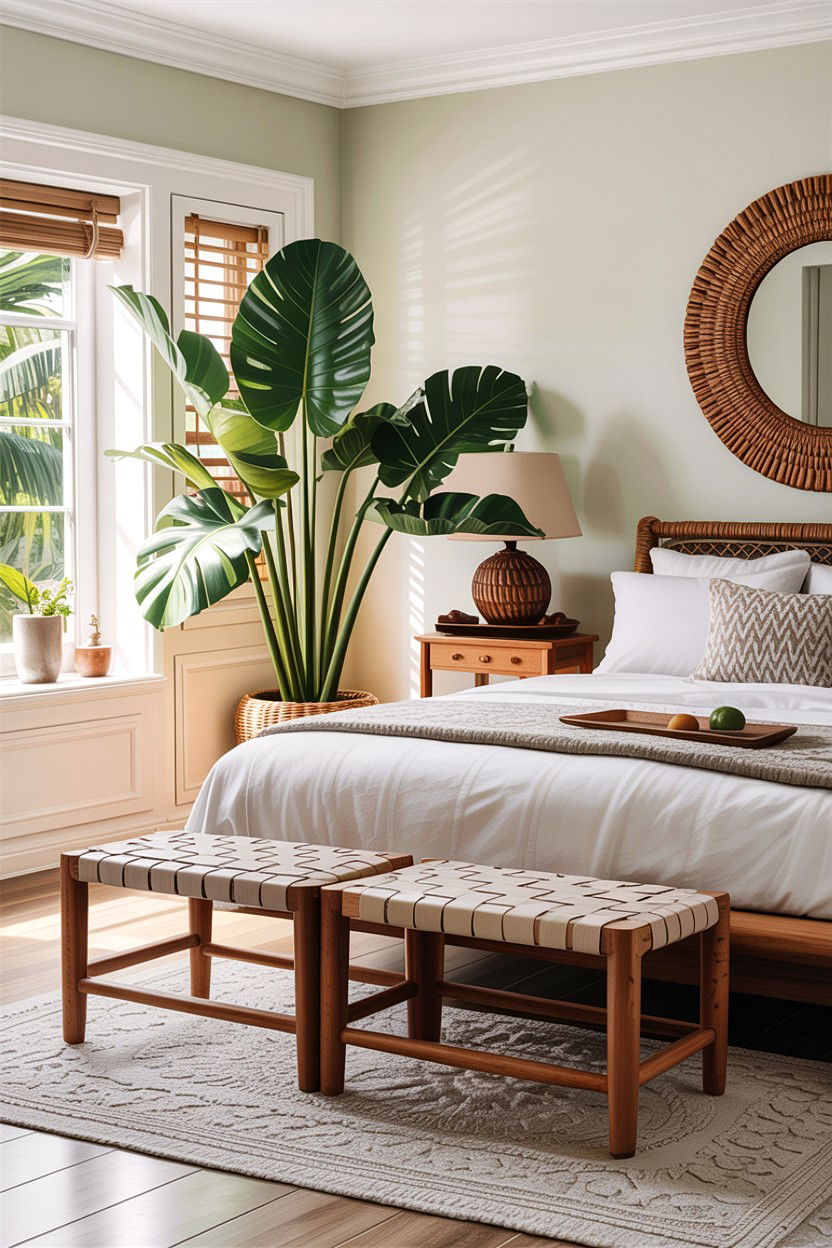 Woven Bedroom Bench - 30 bedroom upholstered benches