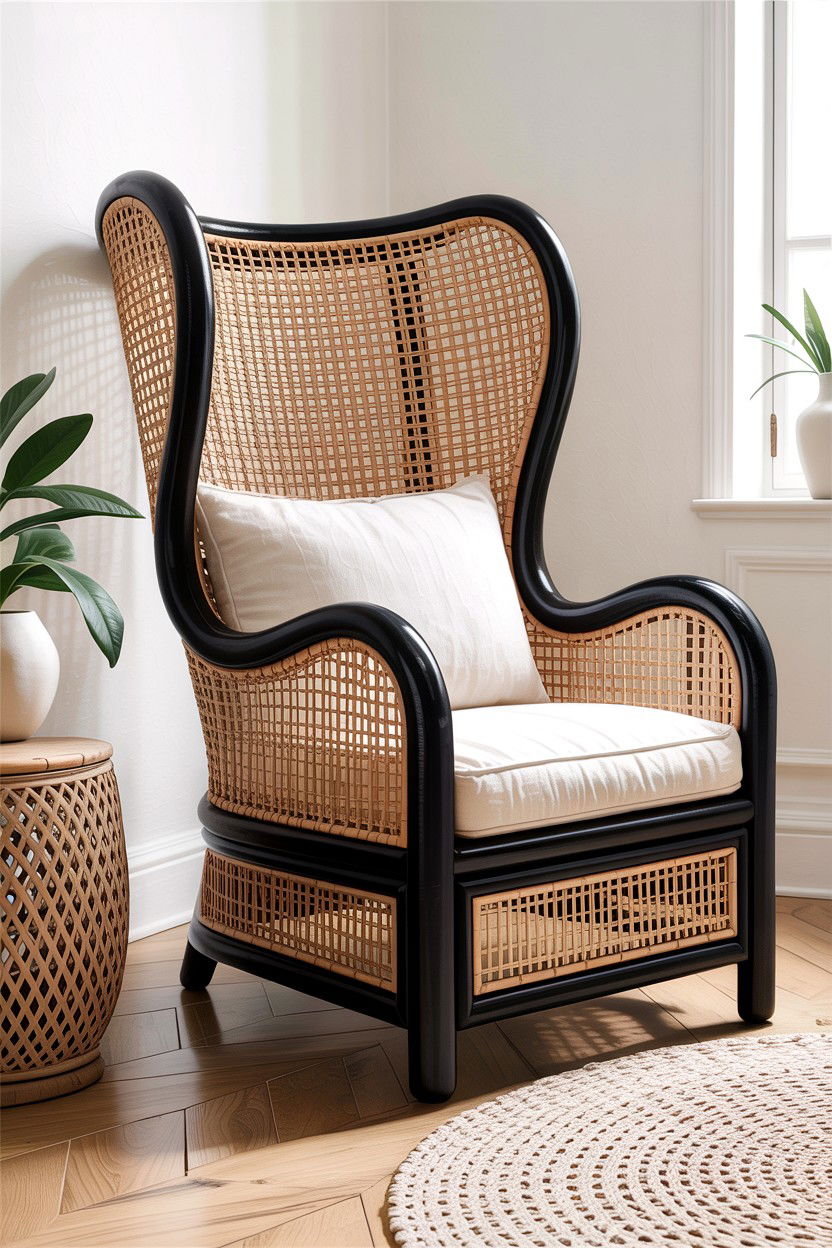 Woven Cane Chair - 30 bedroom accent chairs