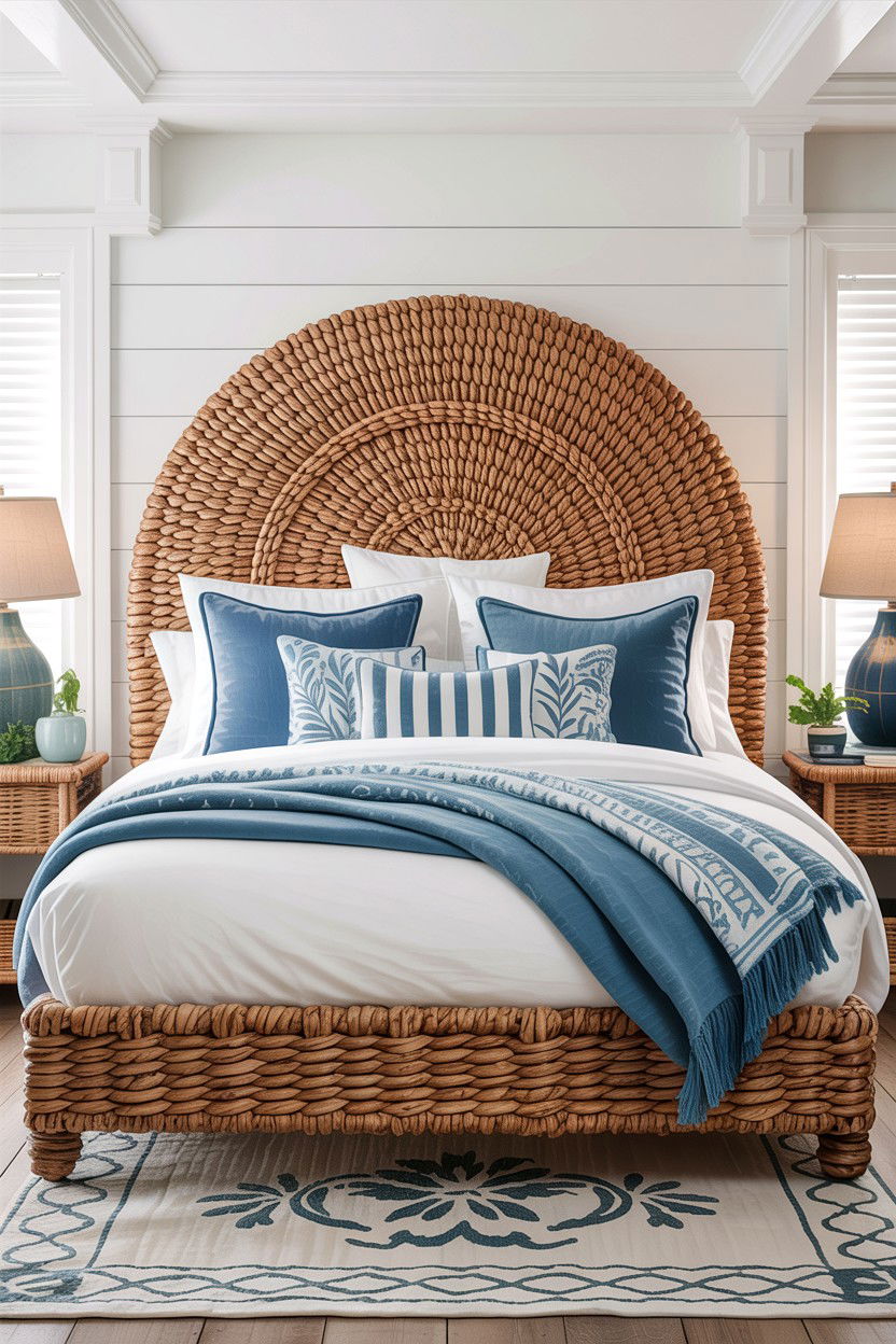 Woven Headboard - 30 bedroom headboard ideas