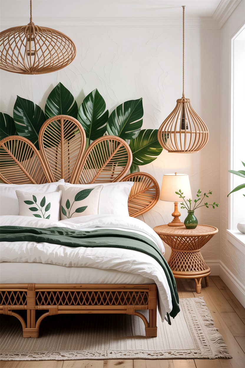 Woven Rattan Bedroom Furniture - 30 forest bedroom ideas