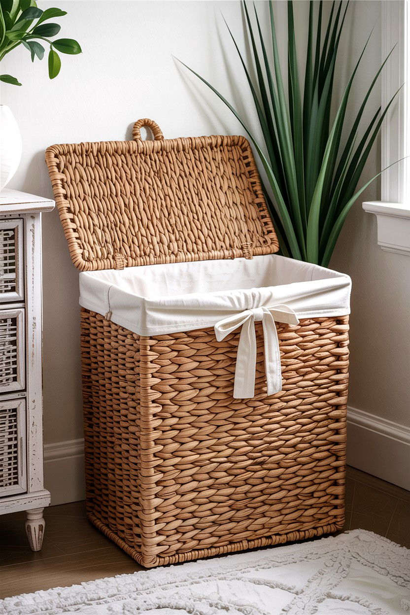 Woven Seagrass Hamper - 30 bedroom laundry baskets