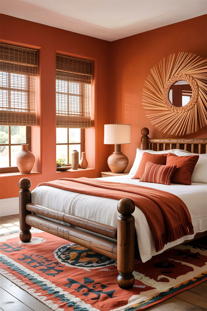 Woven wood shades - 30 bedroom window treatments