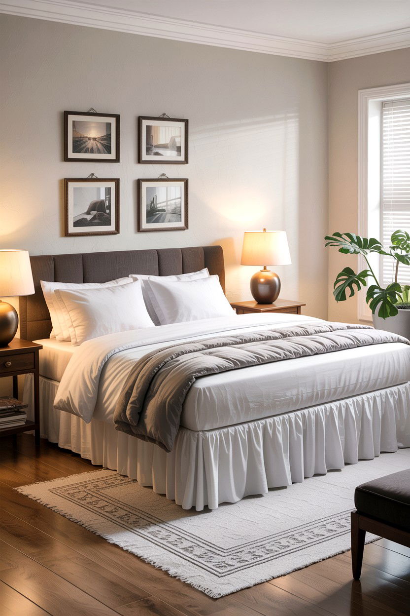 Wrap Around Bed Skirt No Lifting - 30 bedroom bed skirts