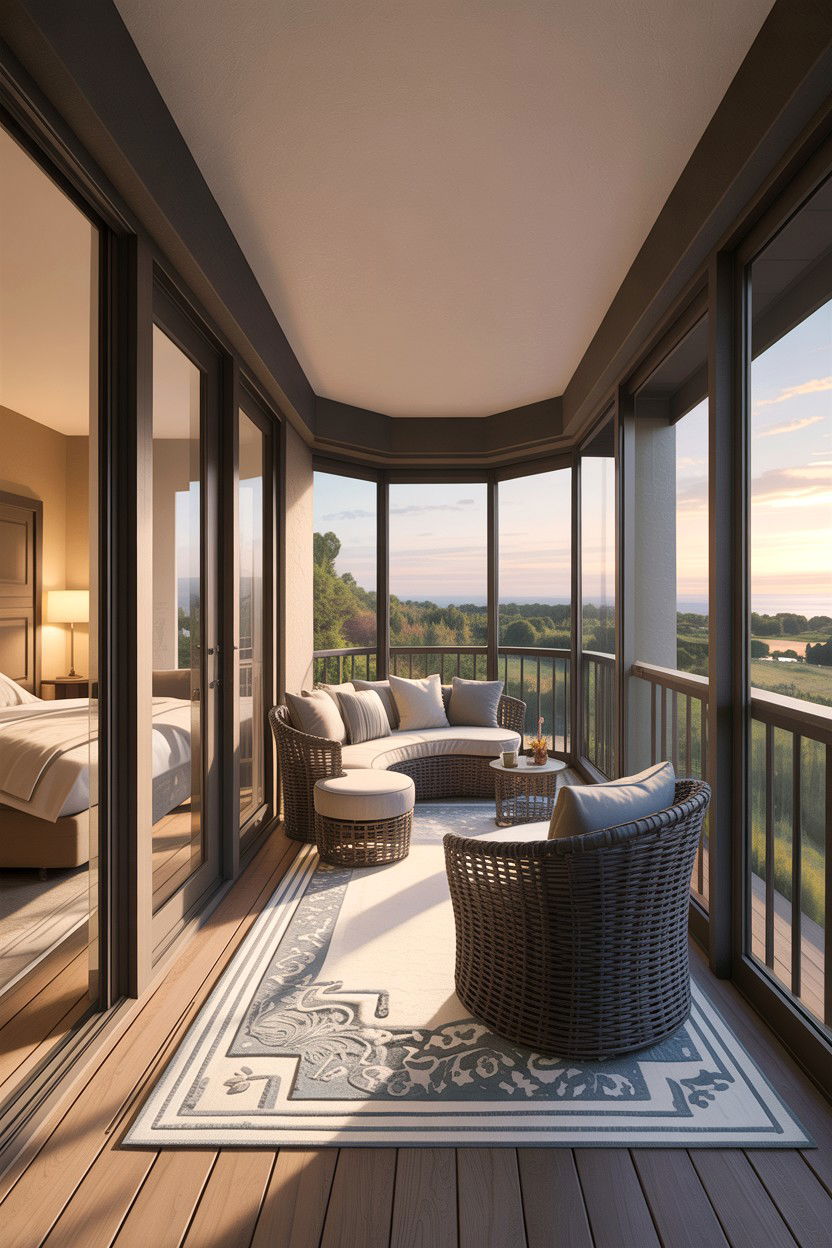 Wrap Around Bedroom Balcony - 30 bedroom with terrace ideas