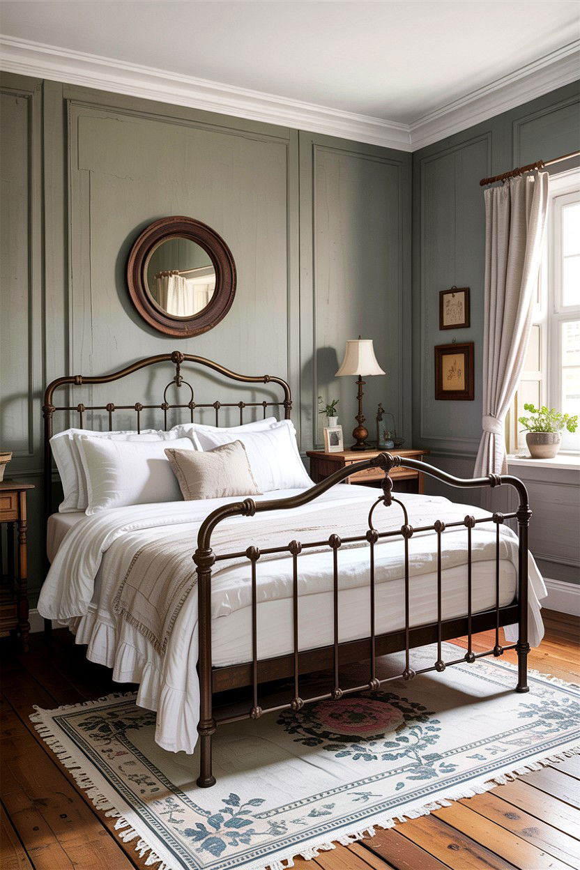 Wrought Iron Bed Frame - 30 French country bedroom ideas