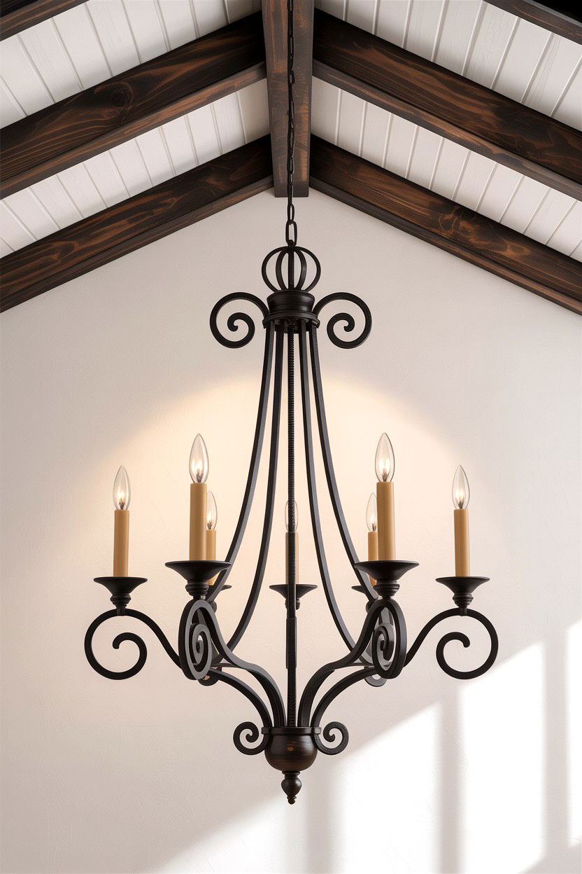 Wrought Iron Chandelier Lighting - 30 living room Santa Fe furniture ideas