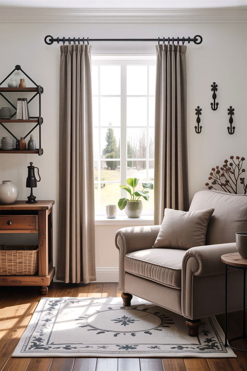 Wrought iron hardware - 30 handcrafted living room ideas