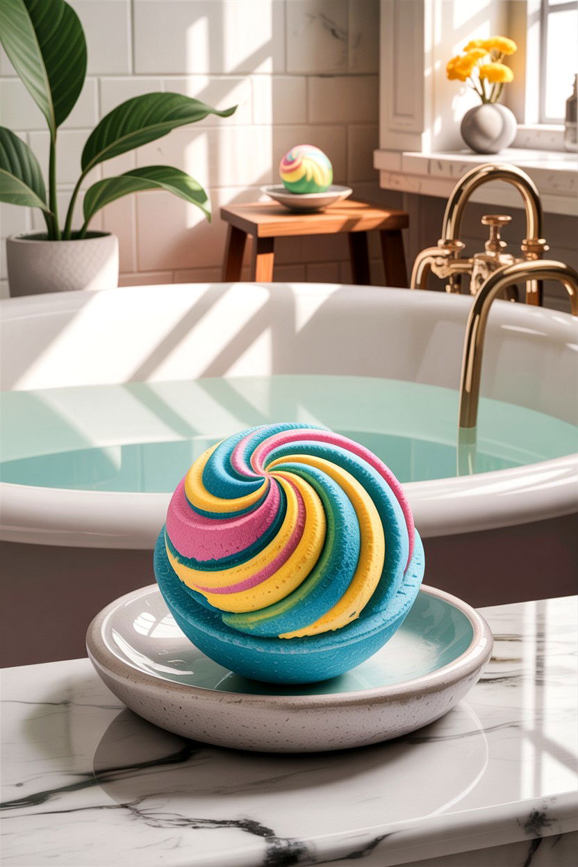 Ylang Ylang Bath Bomb - 30 bathroom aromatherapy ideas