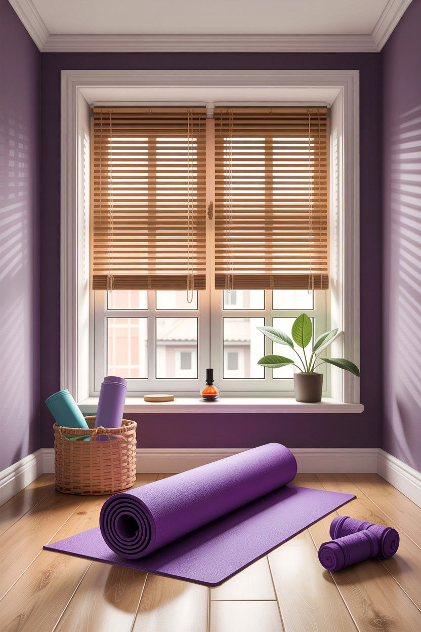 Yoga space in bedroom - 30 bedroom bay window ideas