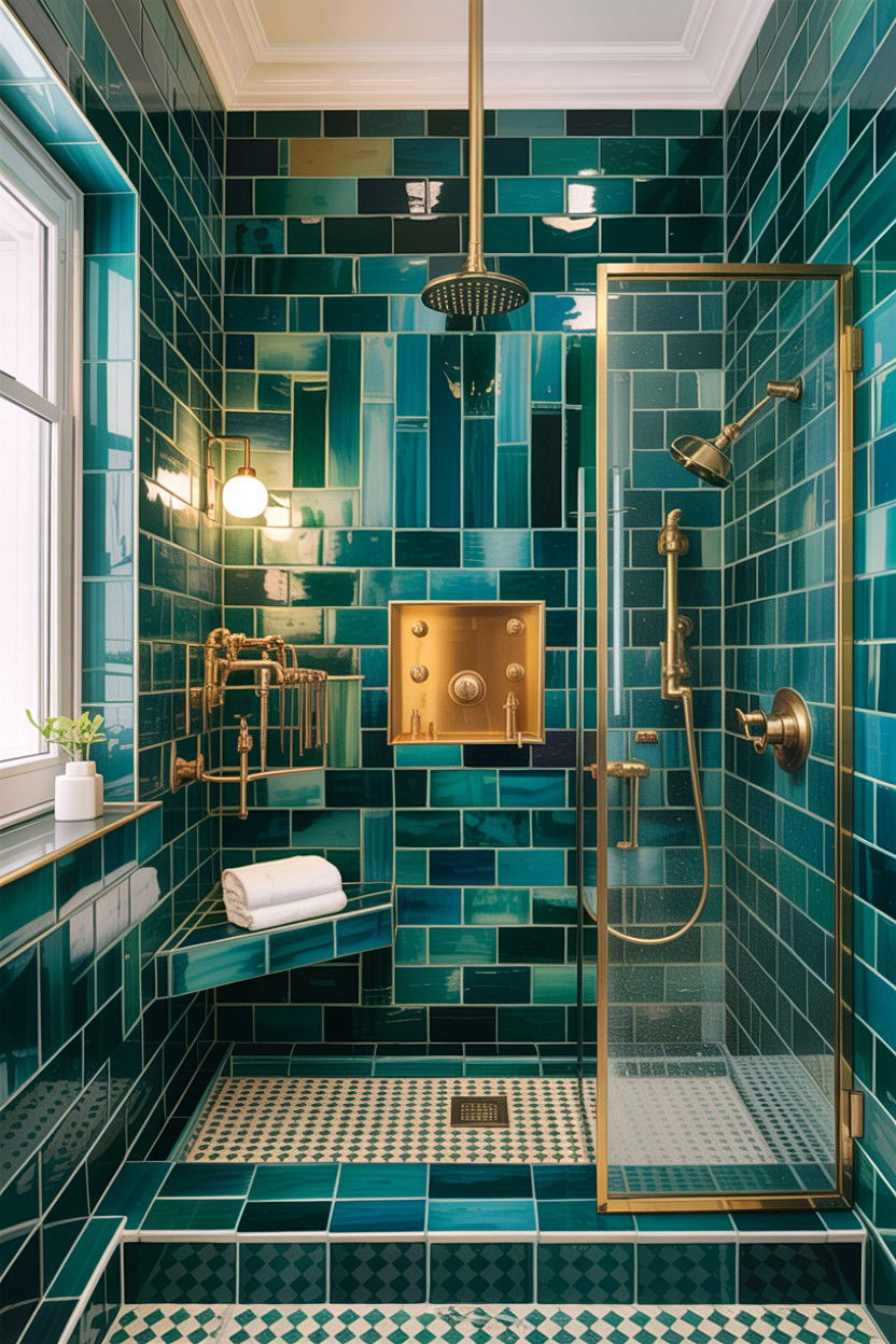 Zellige Tile Shower - 30 high-end bathroom ideas