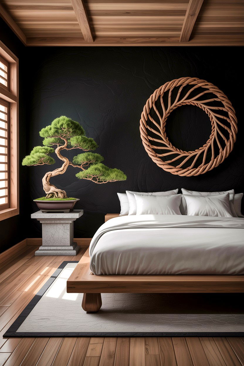 Zen Black Bedroom - 30 bedroom black walls