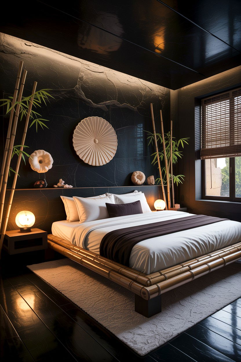 Zen Black Bedroom - 30 all black bedroom ideas