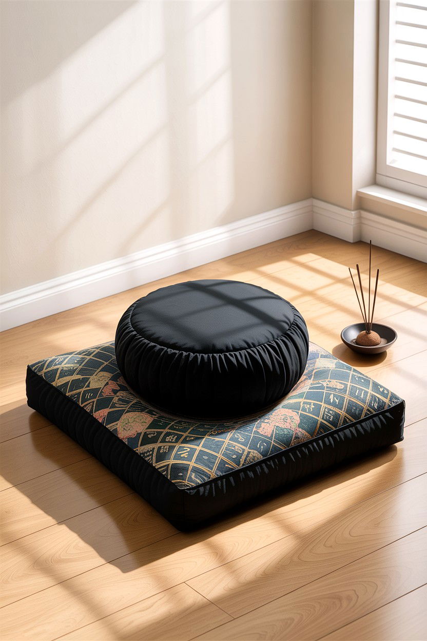 Zen Meditation Cushion - 30 living room Japanese furniture ideas