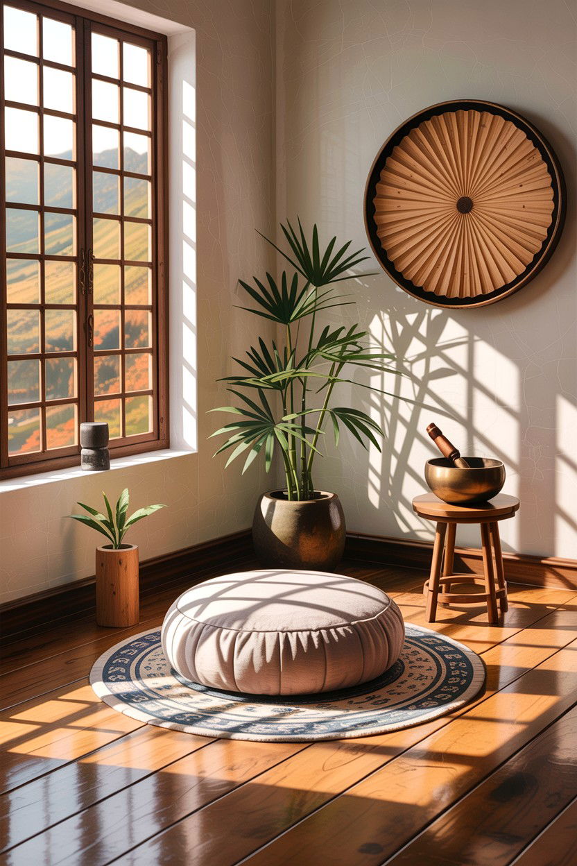 Zen Meditation Space - 30 living room corner ideas