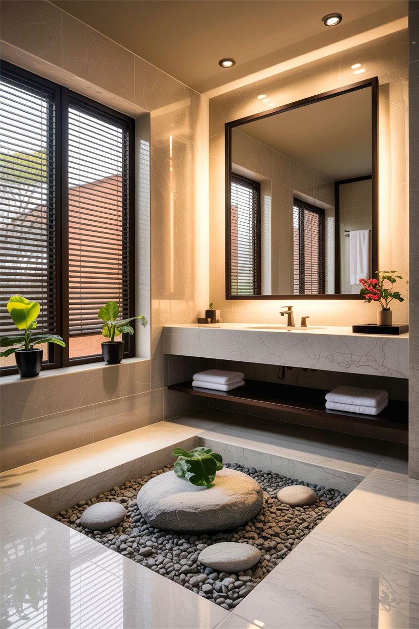 Zen garden bathroom - 30 Asian bathroom ideas