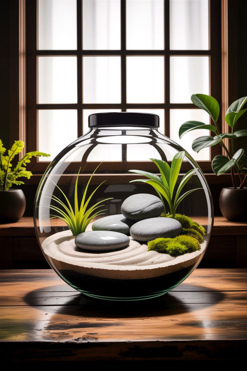 Zen terrarium - 30 bedroom terrariums