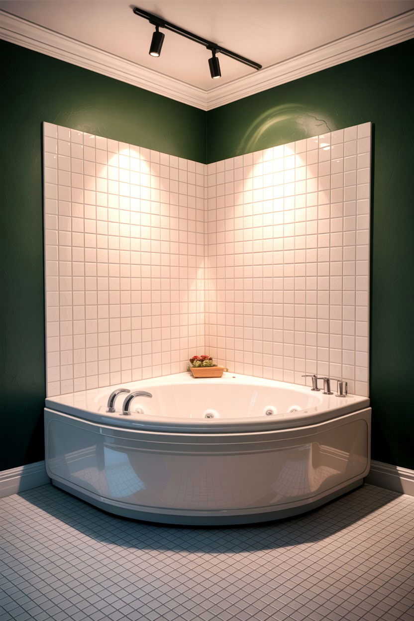 s Corner Whirlpool Tub - 30 bathroom decade style ideas