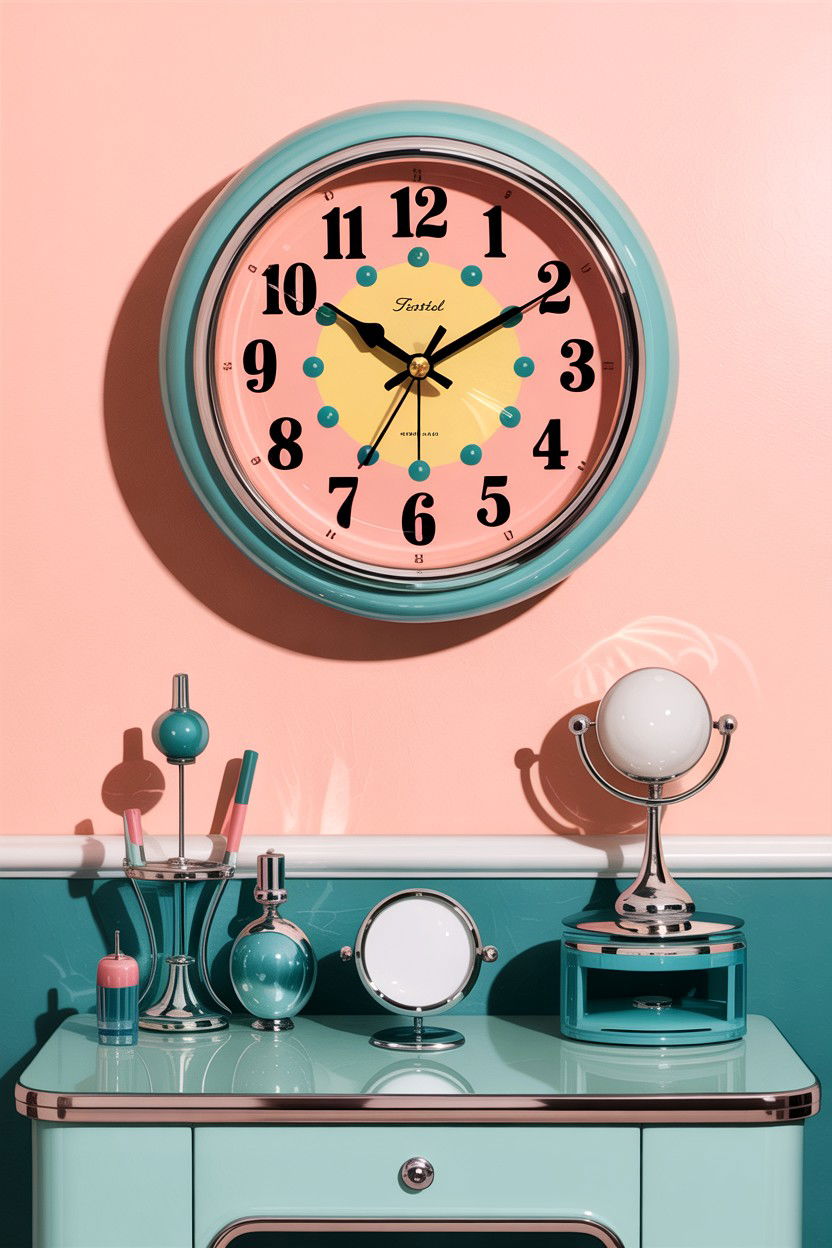 s Pastel Kitchen Style Bedroom Clock - 30 bedroom vintage clocks