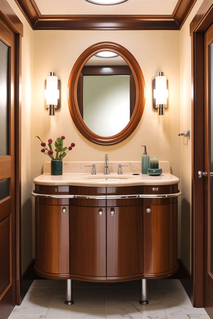 s Streamline Moderne Vanity - 30 bathroom decade style ideas