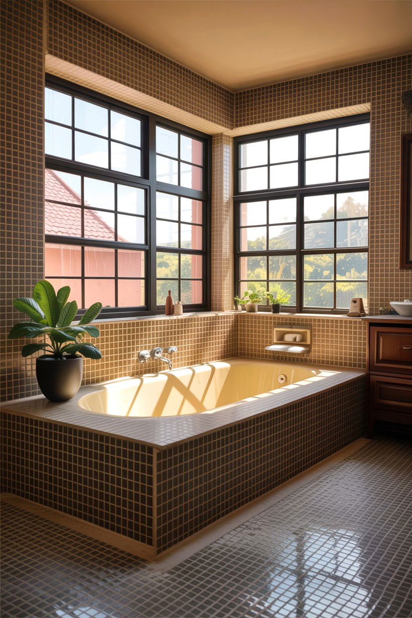 s Sunken Bathtub - 30 bathroom decade style ideas